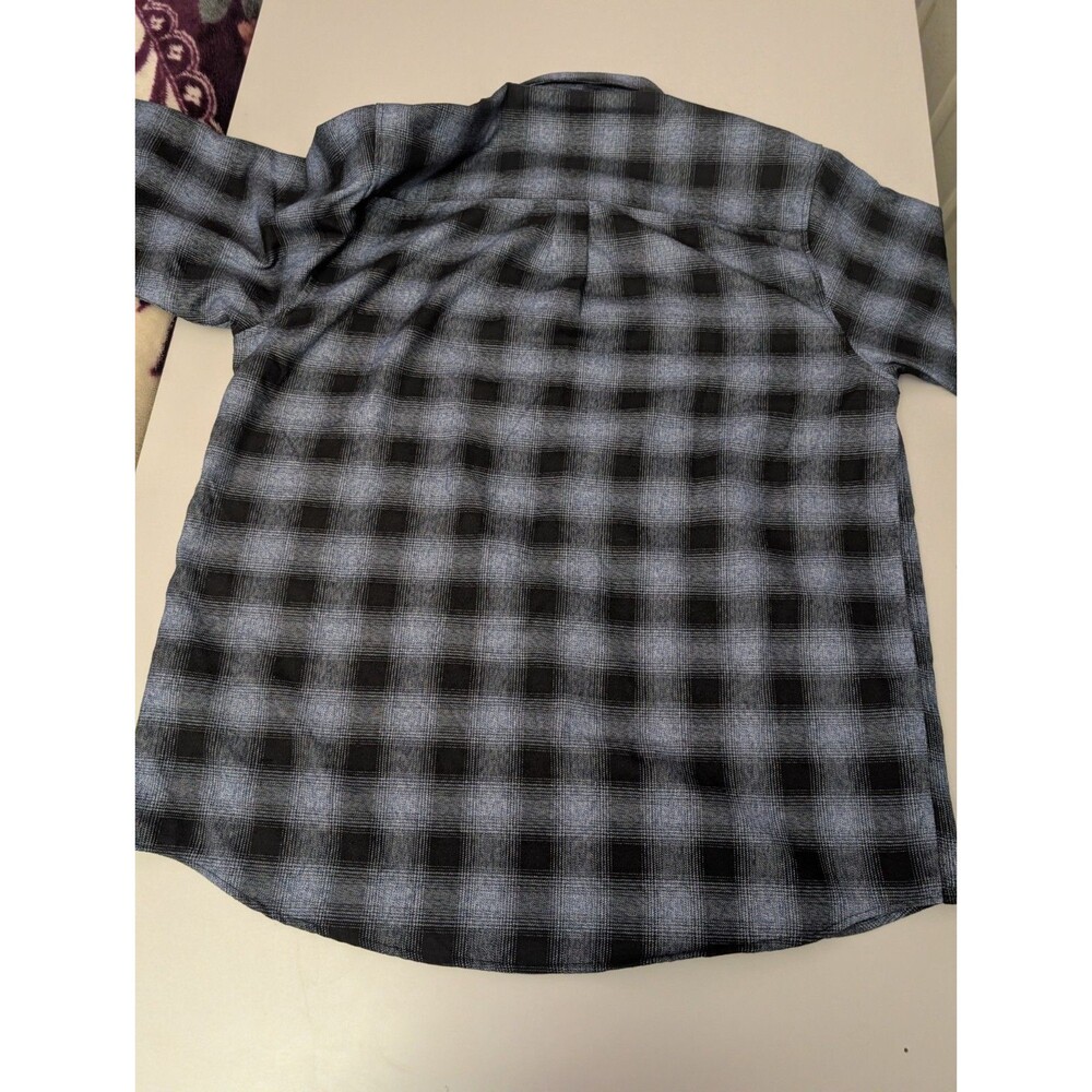 Dixxon Dago Dane Engraving Limited Edition Flannel Shirt Mens XL Black Gray - Picture 7 of 9
